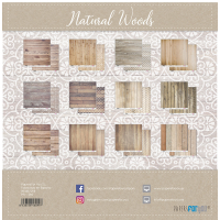Papers For You Natural Woods Scrap Paper Pack (12pcs) (PFY-099) ( PFY-099)